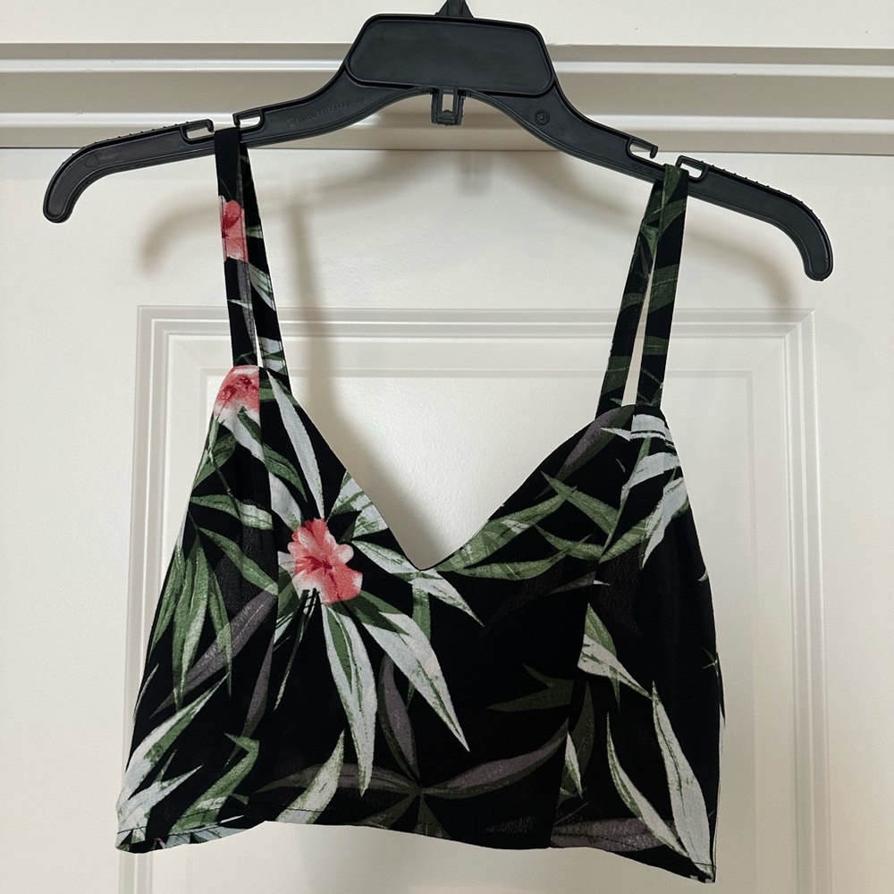 Tropical Floral Crop Top